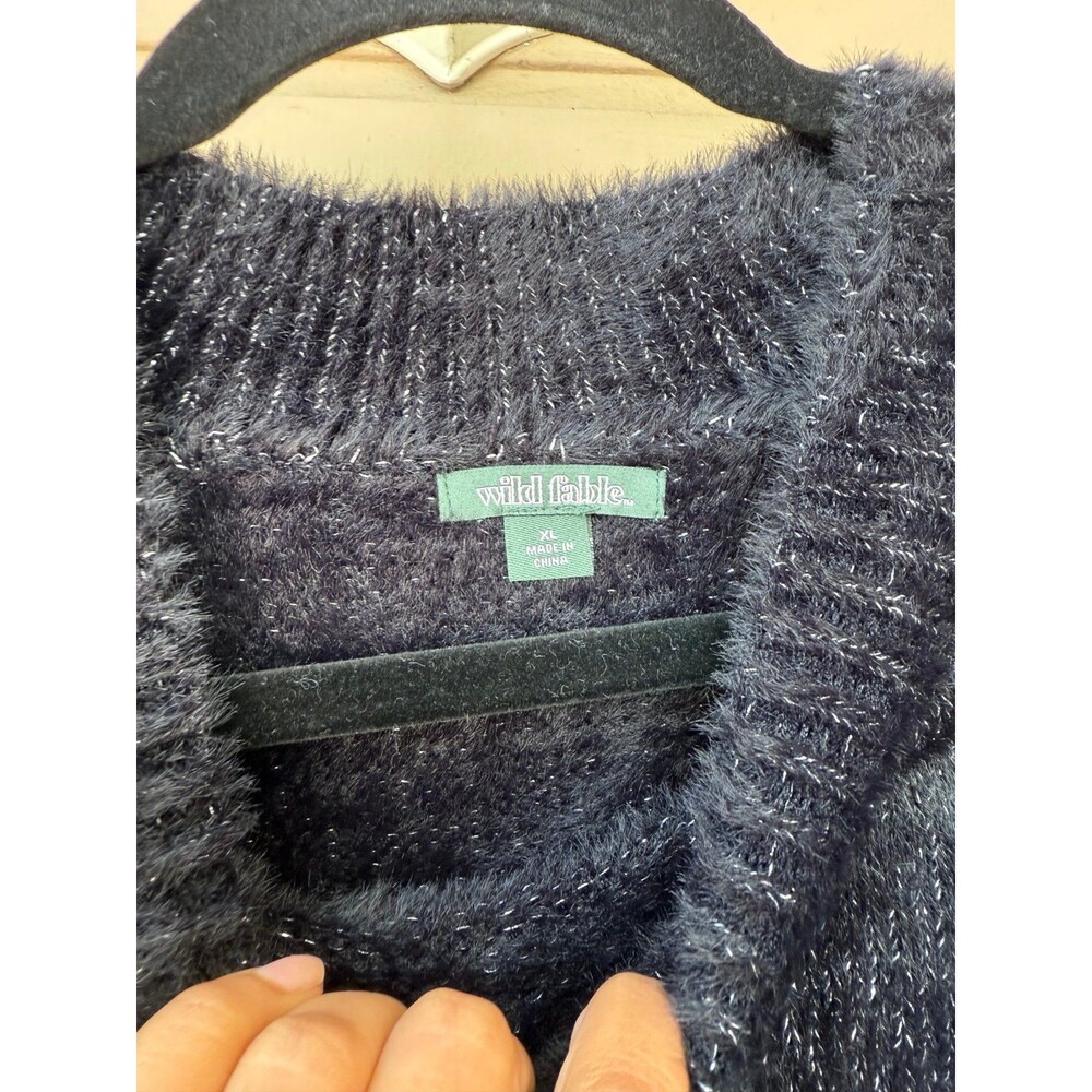 Wild fable NWT fuzzy sweater black long sleeve